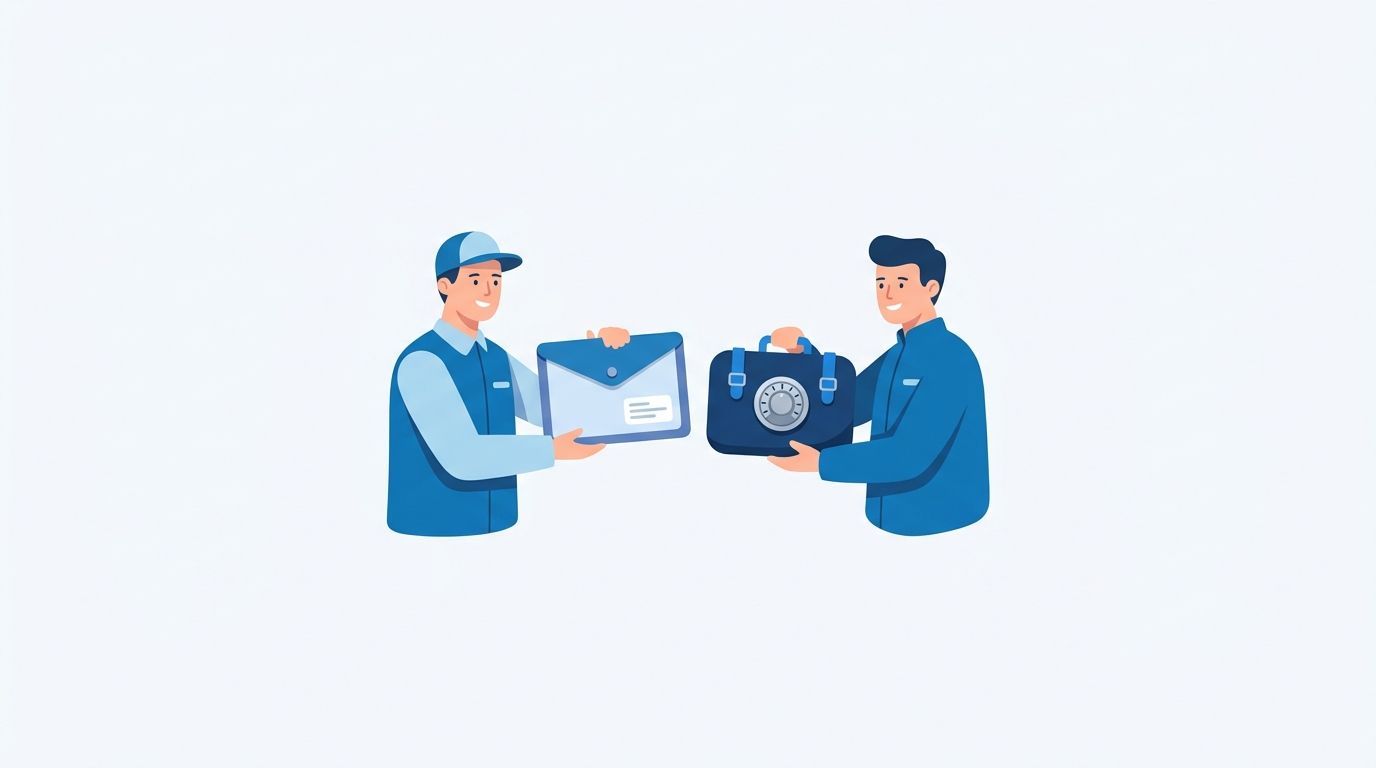 Illustrazione dei dati di accesso FTP da consegnare al collaboratore su canali separati