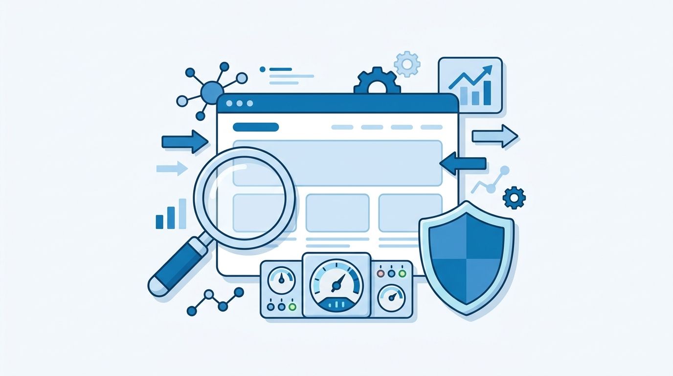 Più controlli sullo stesso sito: piccoli indicatori, scudo e lente che lo verificano da piu lati